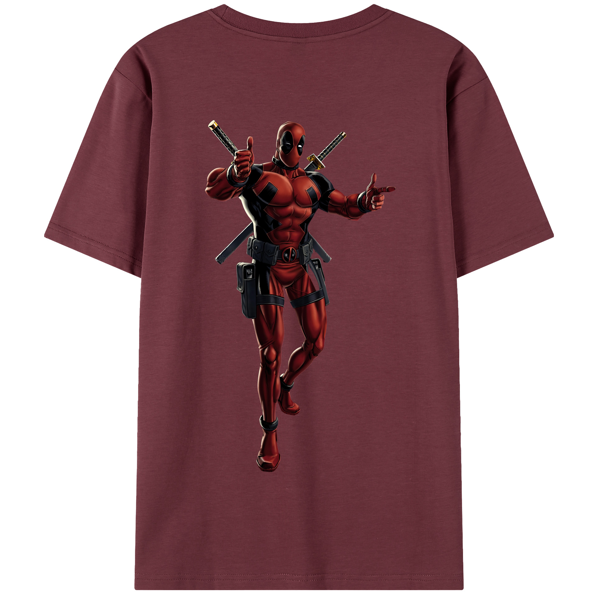 （画像用） Deadpool デッドプール 綿100％半袖Tシャツ（背面プリント）